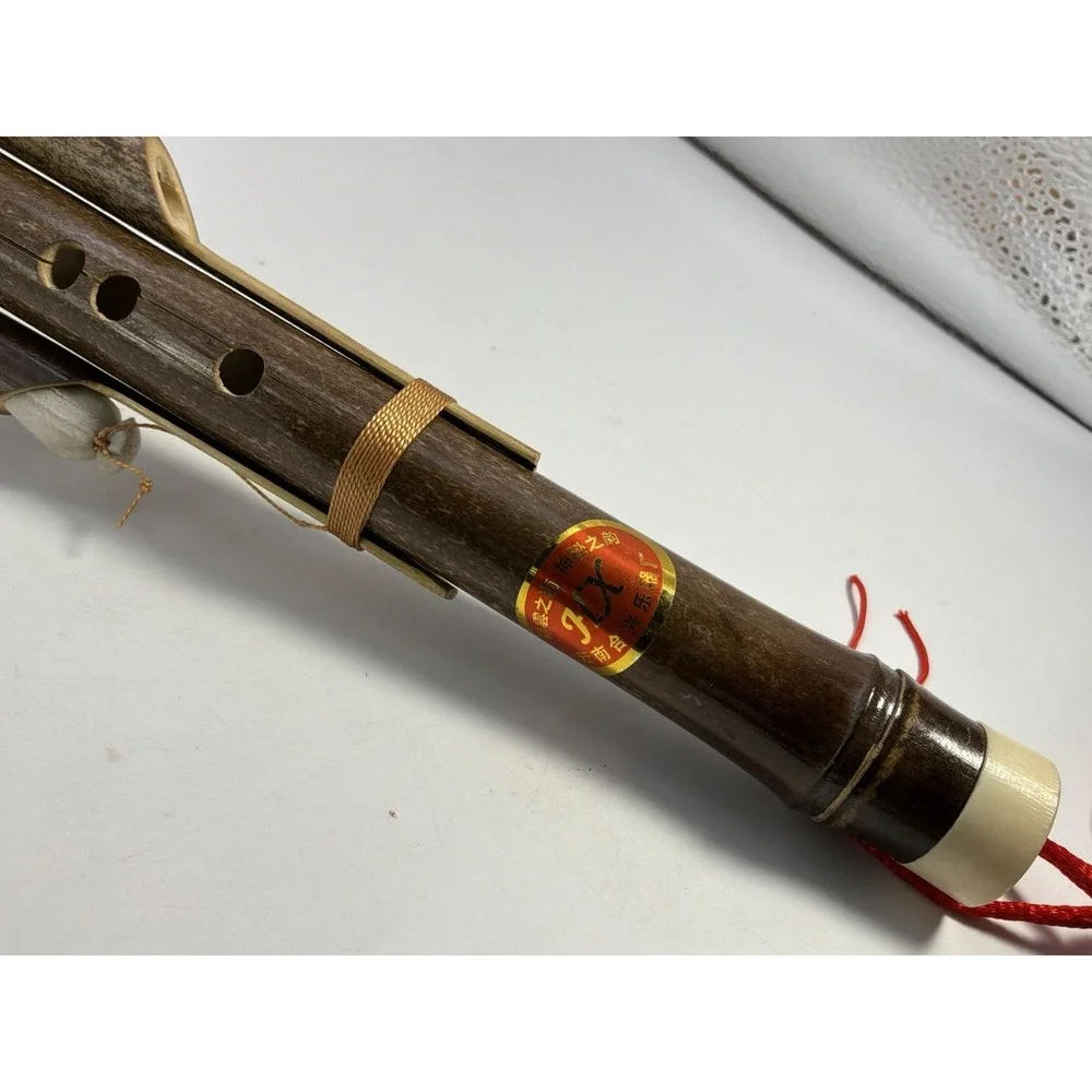 Traditional Chinese Handmade Hulusi Aka Curcubit Flute Bamboo Pipe Hard Case